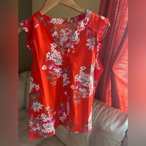 NWOT*** Red Floral Blouse